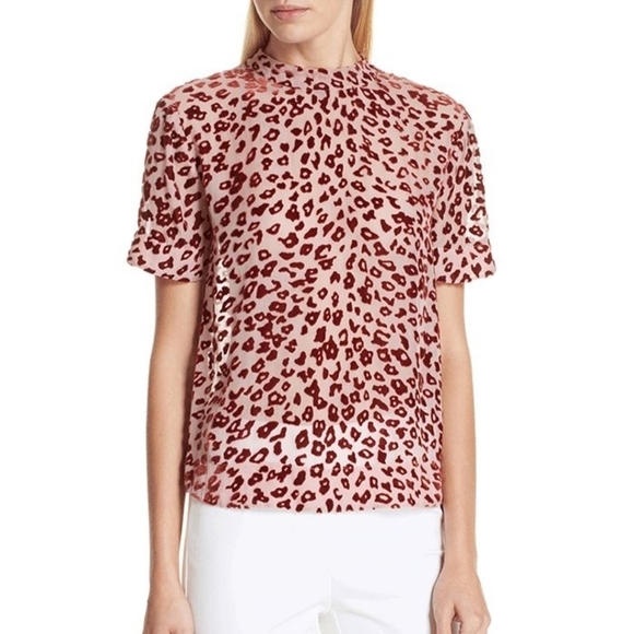 Rag and Bone Gia Leopard Print Velvet top size XS - Picture 10 of 12